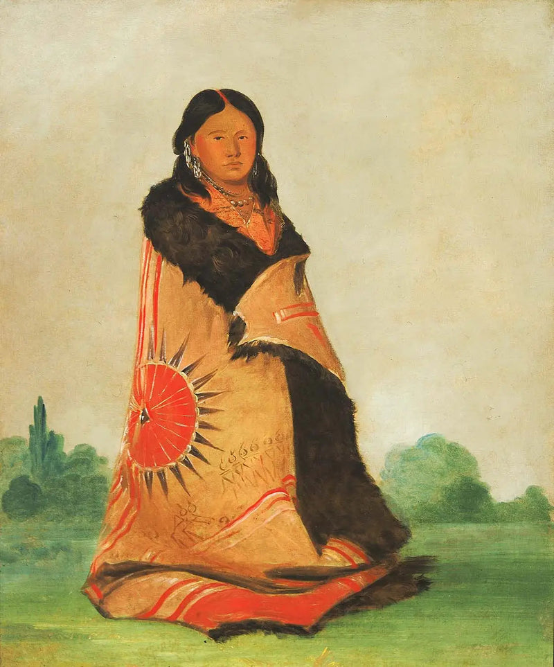 Mong-shóng-sha, Eğik Güneş, Büyük Şefin Eşi - George Catlin