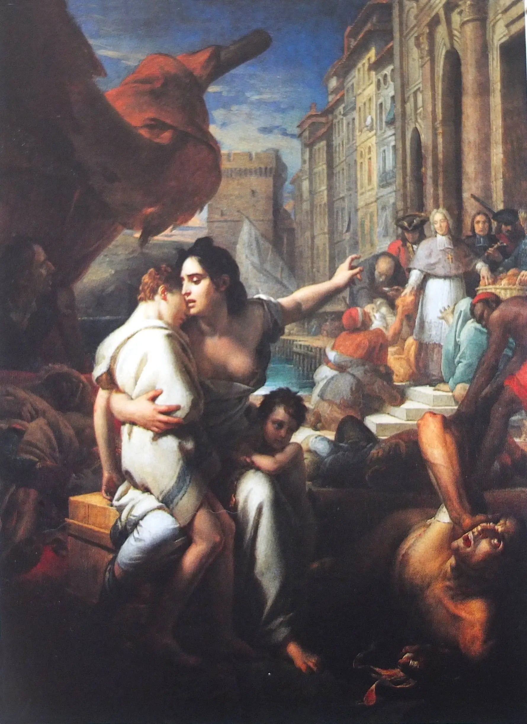 Monseigeur de Belzunce pendant la peste de 1721 à Marseille - François Gérard - Alpha Reproduction