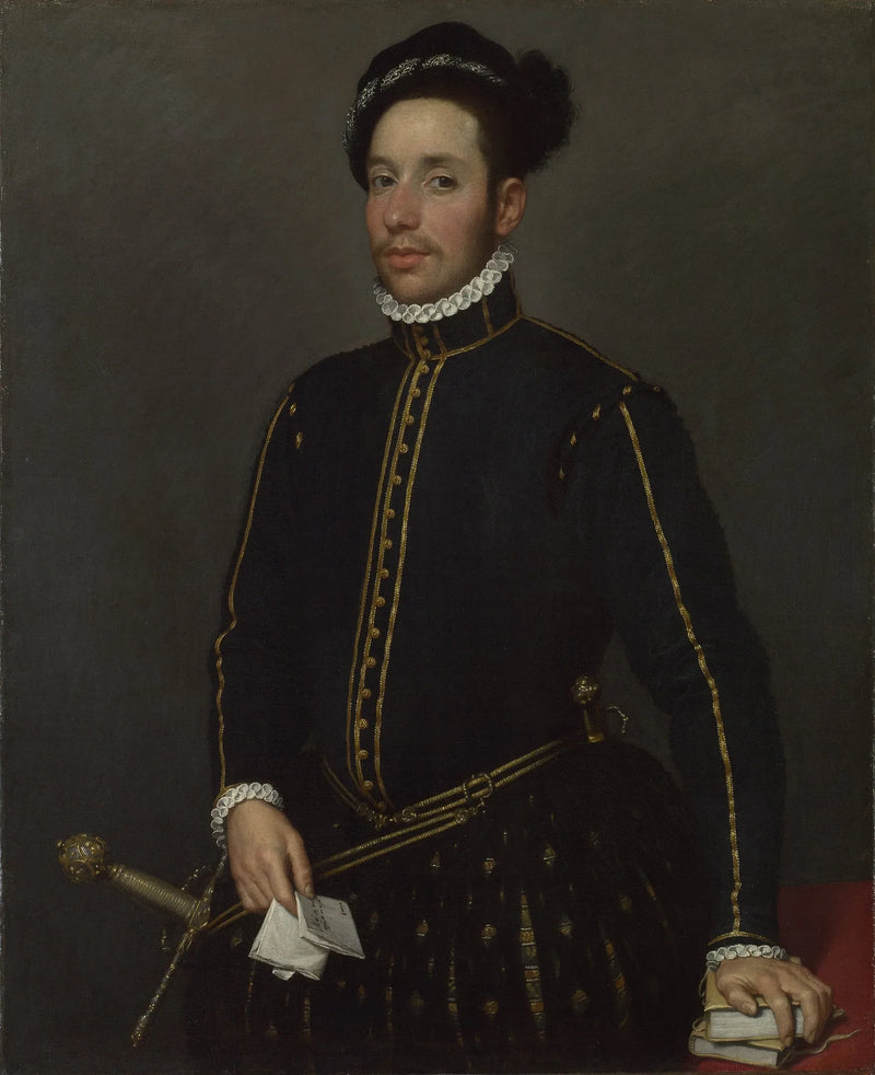 Bay Sol El ile iki in-quartos ve bir mektup - Giovanni Battista Moroni