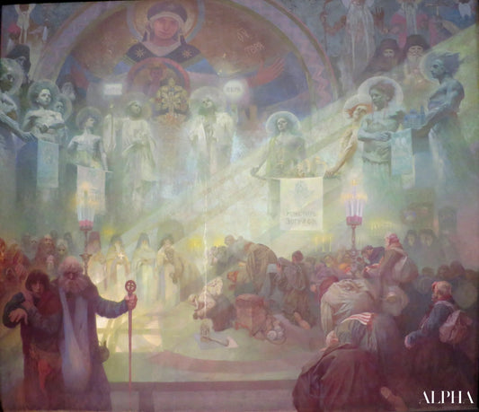 Mont Athos, la montagne sacrée - Mucha - Reproductions de tableaux et peintures haut de gamme