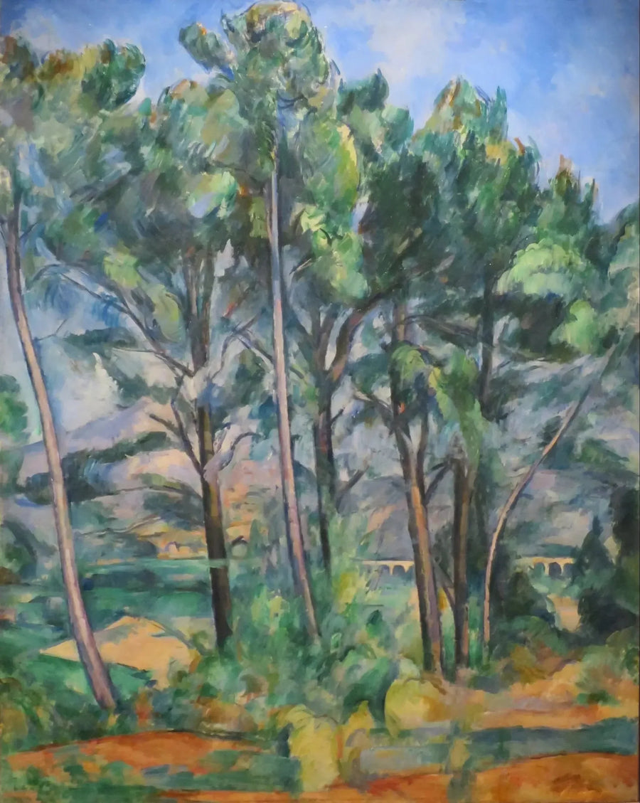 Montagne Sainte-Victoire ve Valcros tarafındaki viyadük - Paul Cézanne