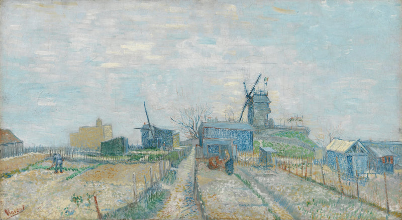 Montmartre: değirmenler ve sebze bahçeleri - Vincent van Gogh