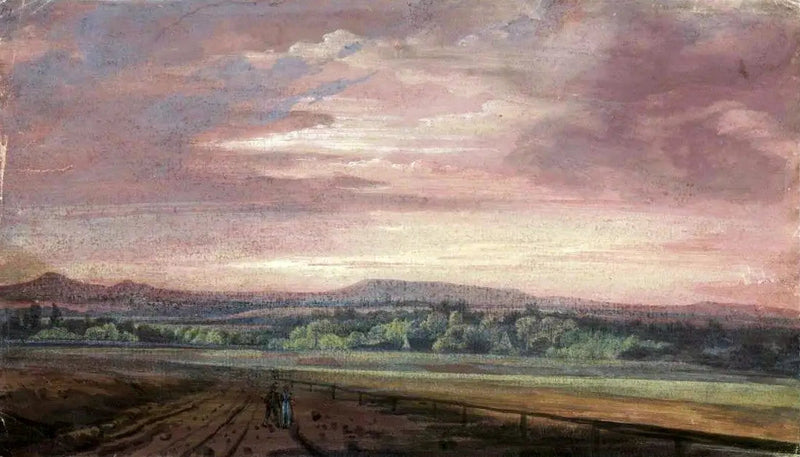 Devlerin Dağları Gün Batımında - Caspar David Friedrich