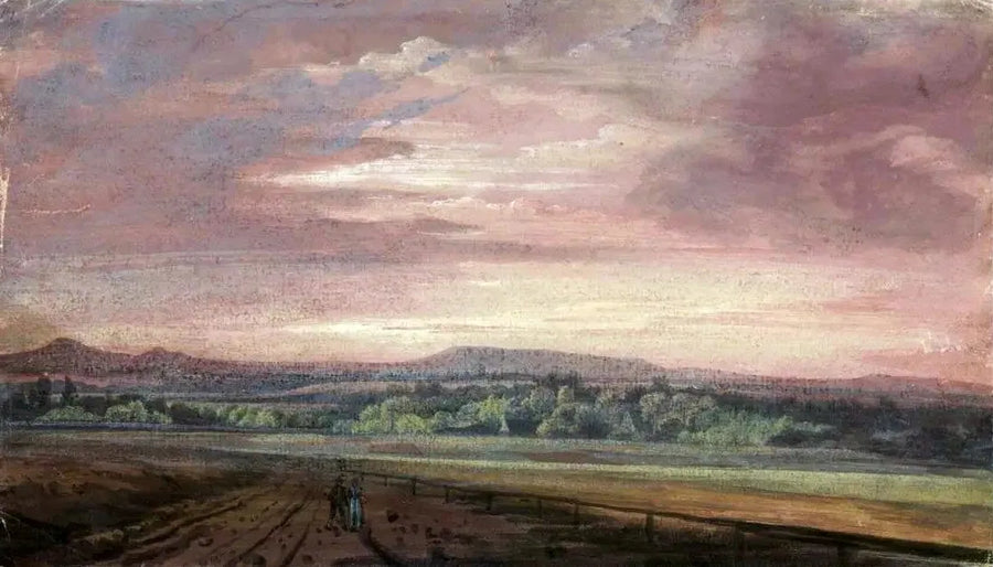 Devlerin Dağları Gün Batımında - Caspar David Friedrich