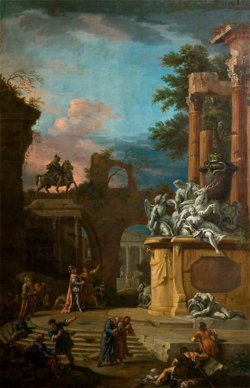 William Cavendish'e (1640-1707), 1. Devonshire Dükü'ne Hayali Anıt - Sebastiano Ricci
