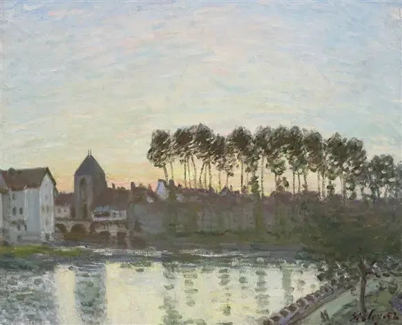 Moret-sur-Loing Gün Batımında Güneş - Alfred Sisley