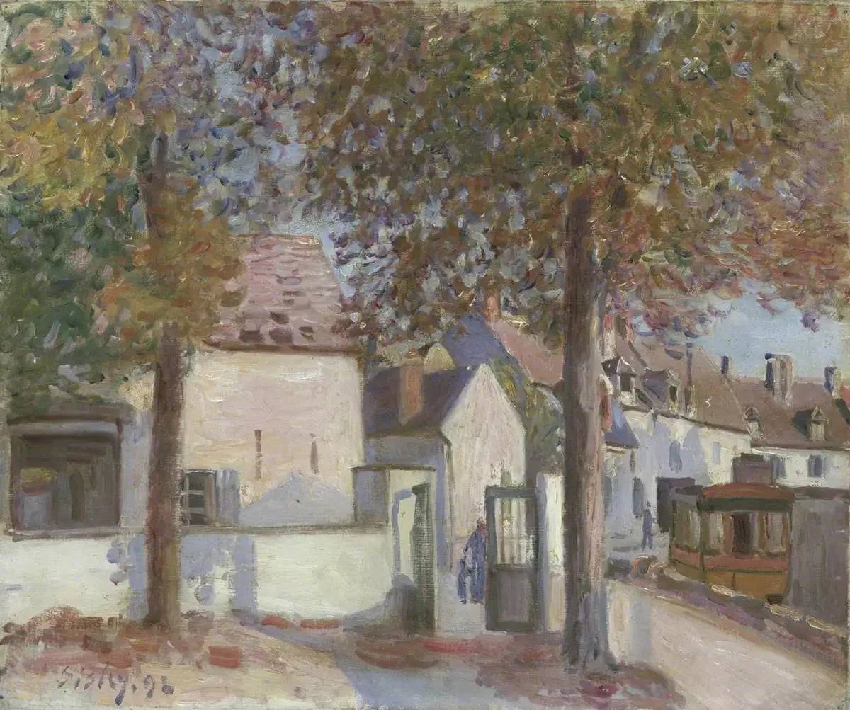 Moret-sur-Loing (Rue des Fossés) - Alfred Sisley image 1 copie de tableau peinte à la main