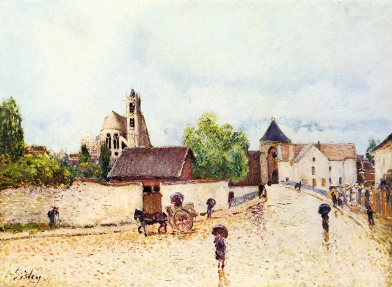 Moret-sur-Loing Yağmur Altında - Alfred Sisley