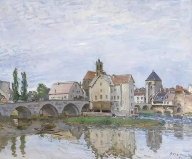 Moret-sur-Loing - Gri Hava - Alfred Sisley