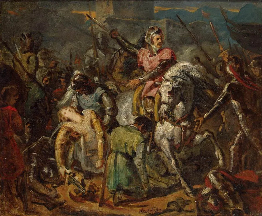 Gaston de Foix'un Ravenna Savaşı'ndaki Ölümü 11 Nisan 1512 - Ary Scheffer
