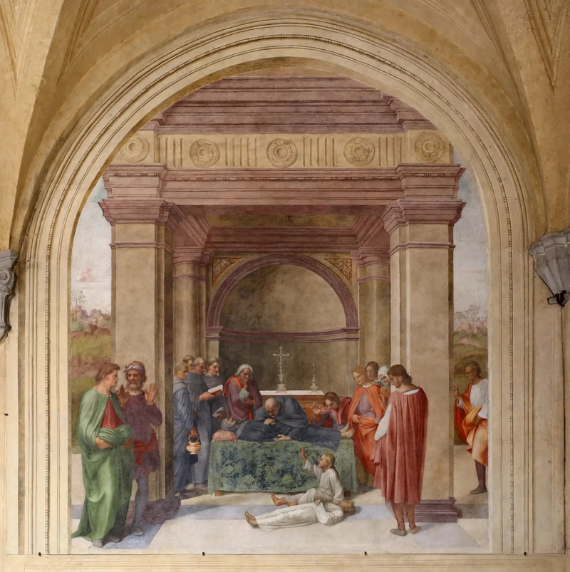 Aziz Philip Benizi'nin ölümü ve bir çocuğun dirilişi - Andrea del Sarto