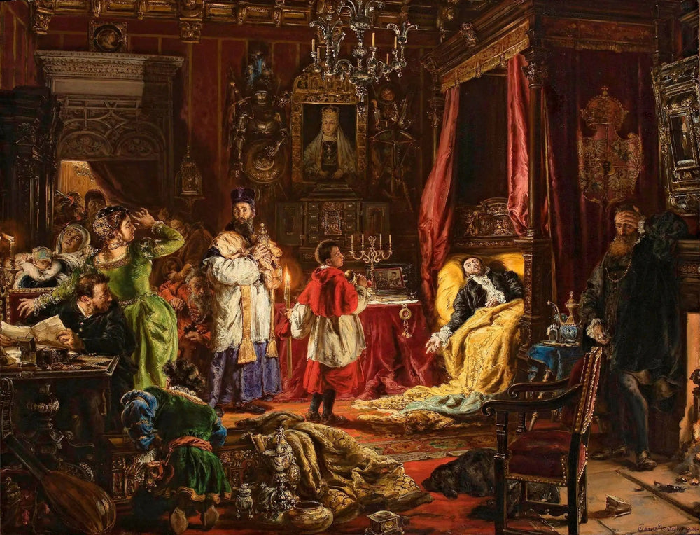 Mort de Sigismond Auguste à Knyszyn en 1572 - Jan Matejko - Alpha Reproduction