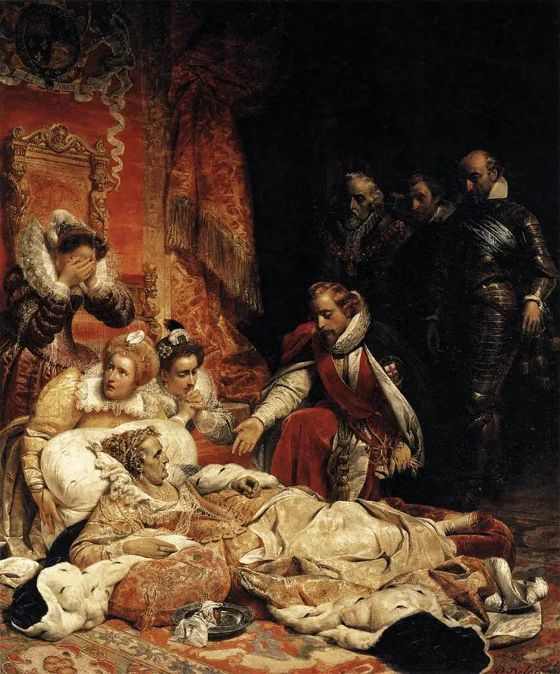 1603'te İngiltere Kraliçesi Elisabeth'in Ölümü - Paul Delaroche