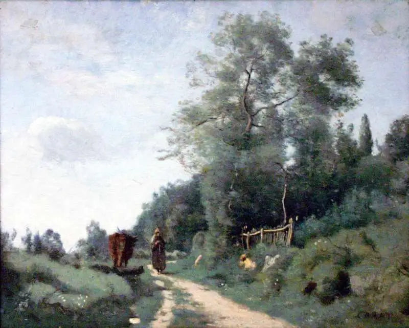 Mortefontaine. Küçük çit yolculuğu - Jean-Baptiste Camille Corot
