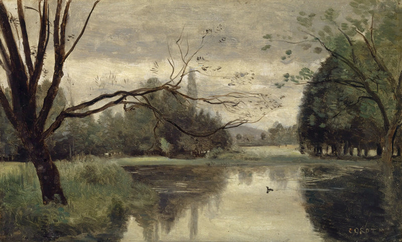Mortefontaine. Ördekli Gölet - Jean-Baptiste Camille Corot