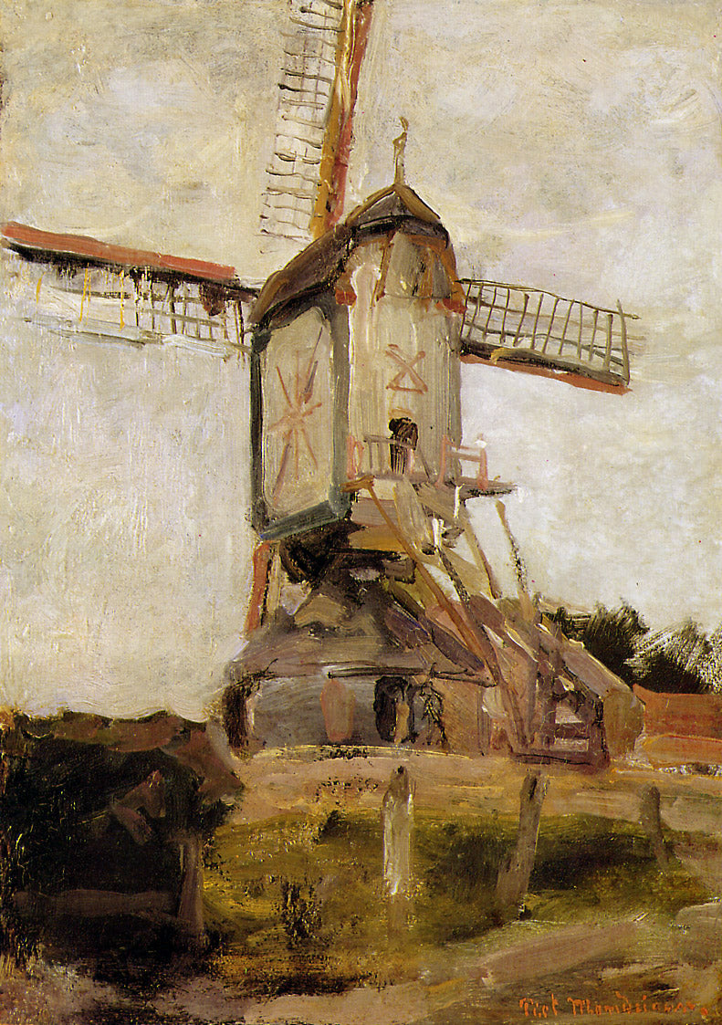 Reproduction du tableau « Moulin à Heeswijk - Piet Mondrian » par Alpha Reproduction en peinture à l’huile