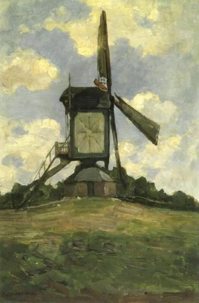 Heeswijk'teki Dikey Değirmen, Yan Görünüm - Piet Mondrian