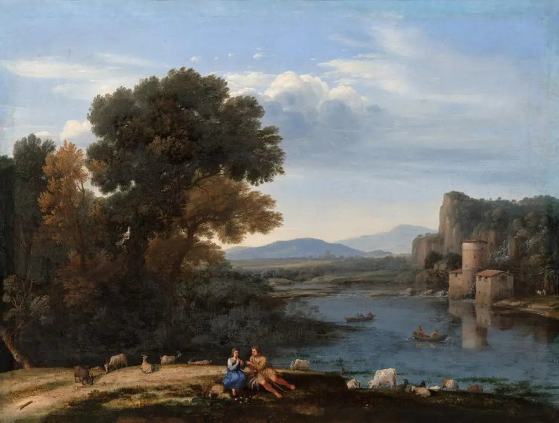 Tibre Üzerindeki Yelkenli - Claude Lorrain