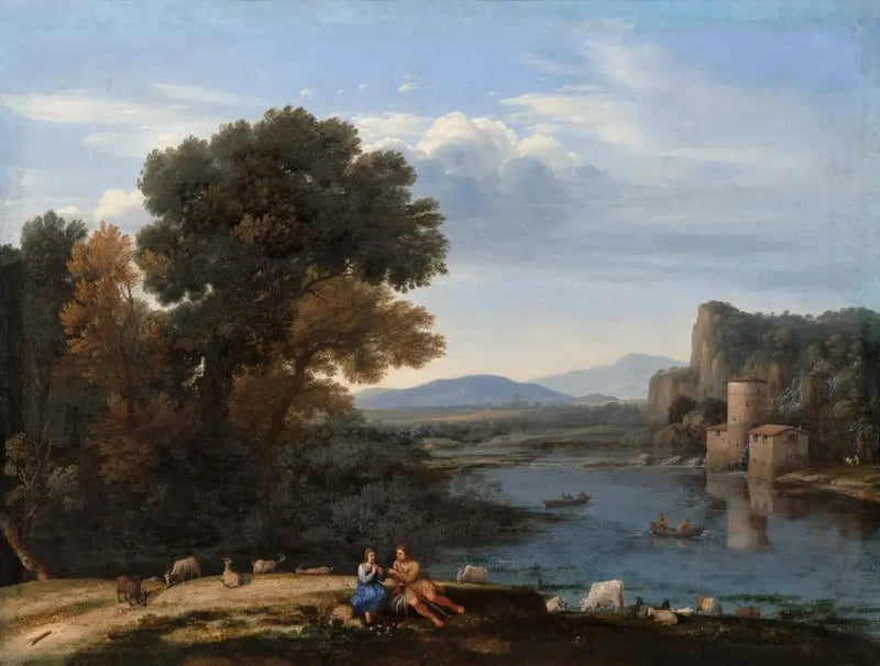 Tibre Üzerindeki Yelkenli - Claude Lorrain