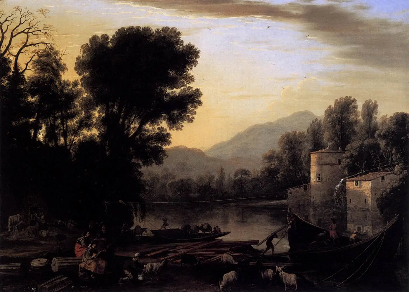 Moulin sur une rivière - Claude Lorrain - Alpha Reproduction