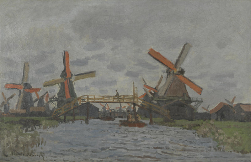 Zaandam W181 yakınındaki yel değirmenleri - Claude Monet