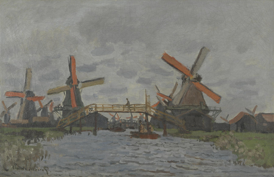 Zaandam W181 yakınındaki yel değirmenleri - Claude Monet