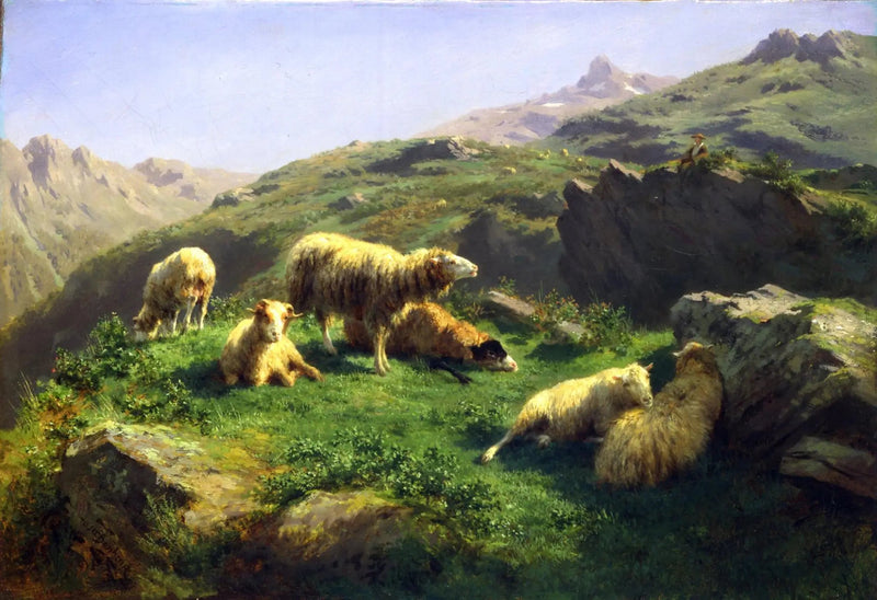Pyrenees'de Otlayan Koyunlar - Rosa Bonheur