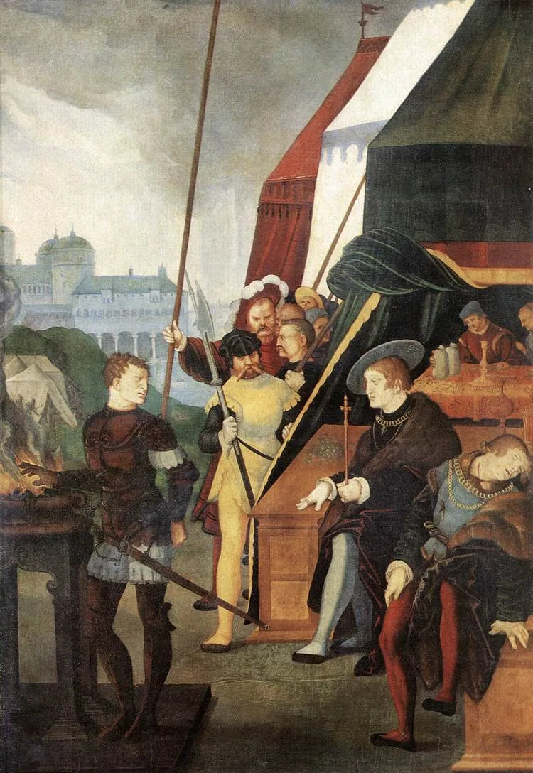 Mucius Scaevola Porsenna Önünde - Hans Baldung Grien