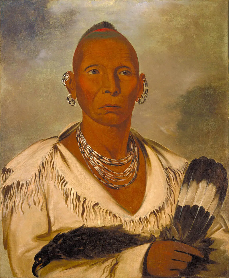 Múk-a-tah-mish-o-káh-kaik, Black Hawk, seçkin şef - George Catlin