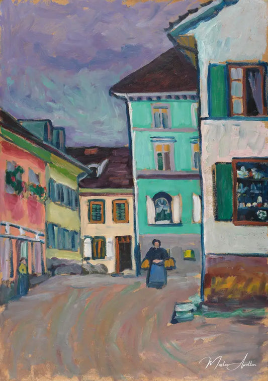 Murnau en haut de la Johannisstrasse - Vassily Kandinsky - Reproductions de tableaux et peintures haut de gamme