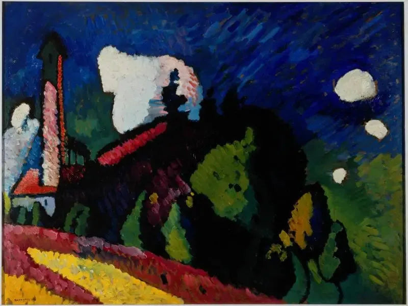 Murnau, kuleli manzara - Vassily Kandinsky