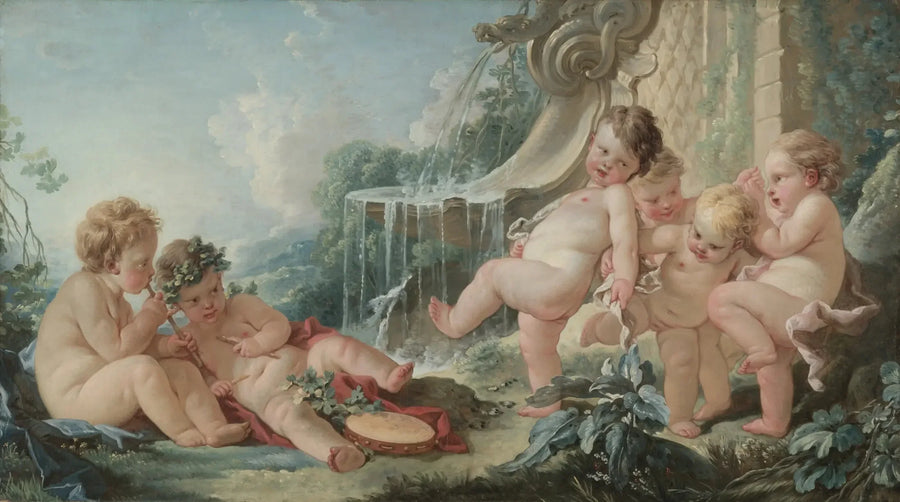 Müzik, dans ve aşk tanrıları komplosu - François Boucher