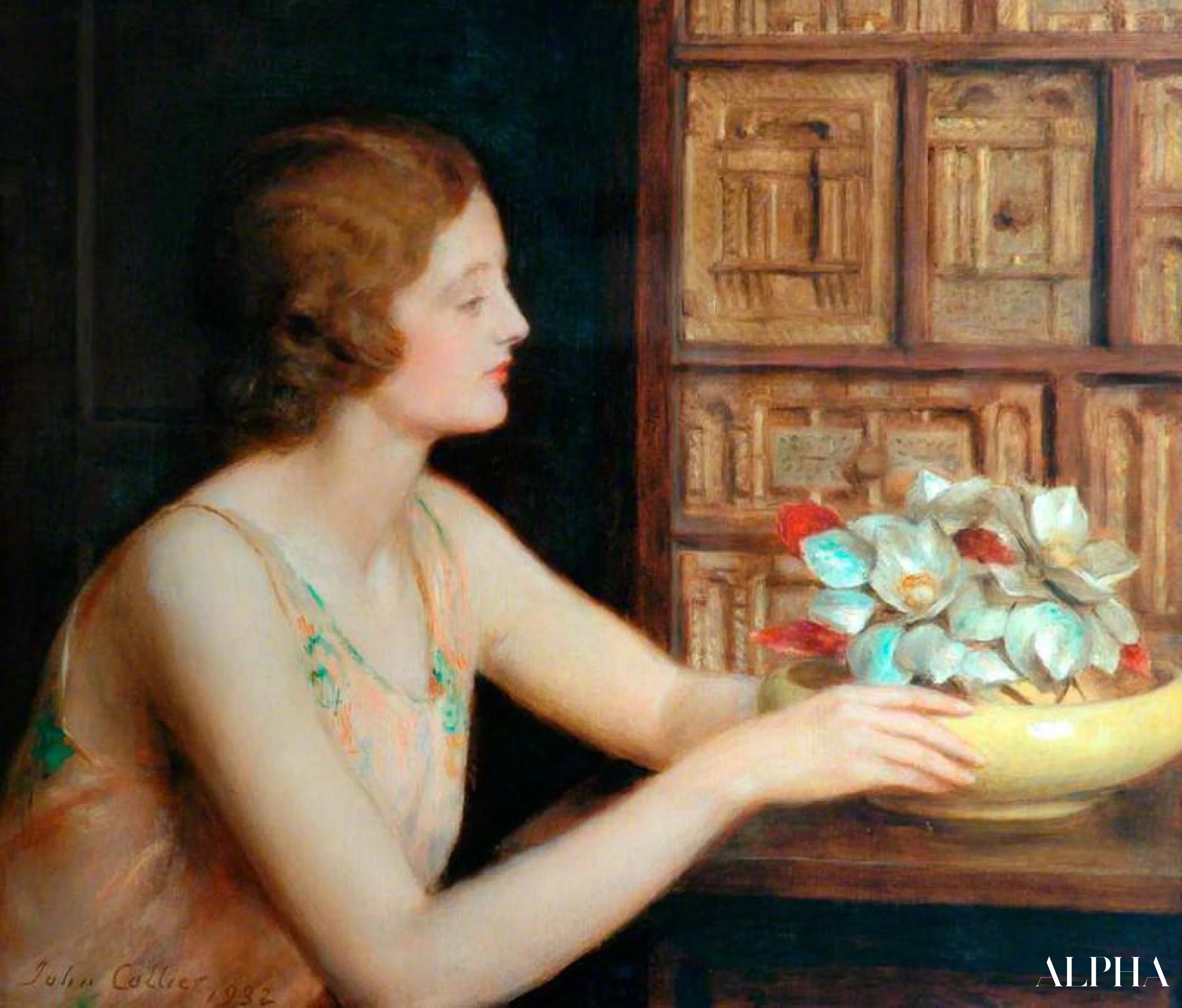 Reproduction du tableau « Nacre - John Collier » par Alpha Reproduction en peinture à l’huile