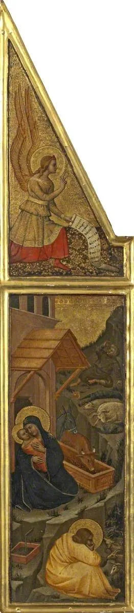 Müjde Anonsu Meleği ile Nativity (üçpan, sol kanat) - Nardo di Cione