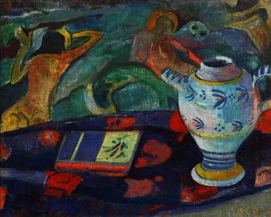 Quimper Sürahi ile Natürmort - Paul Gauguin