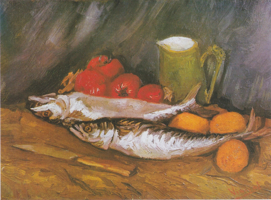 Uskumru, limon ve domatesli natürmort - Vincent van Gogh
