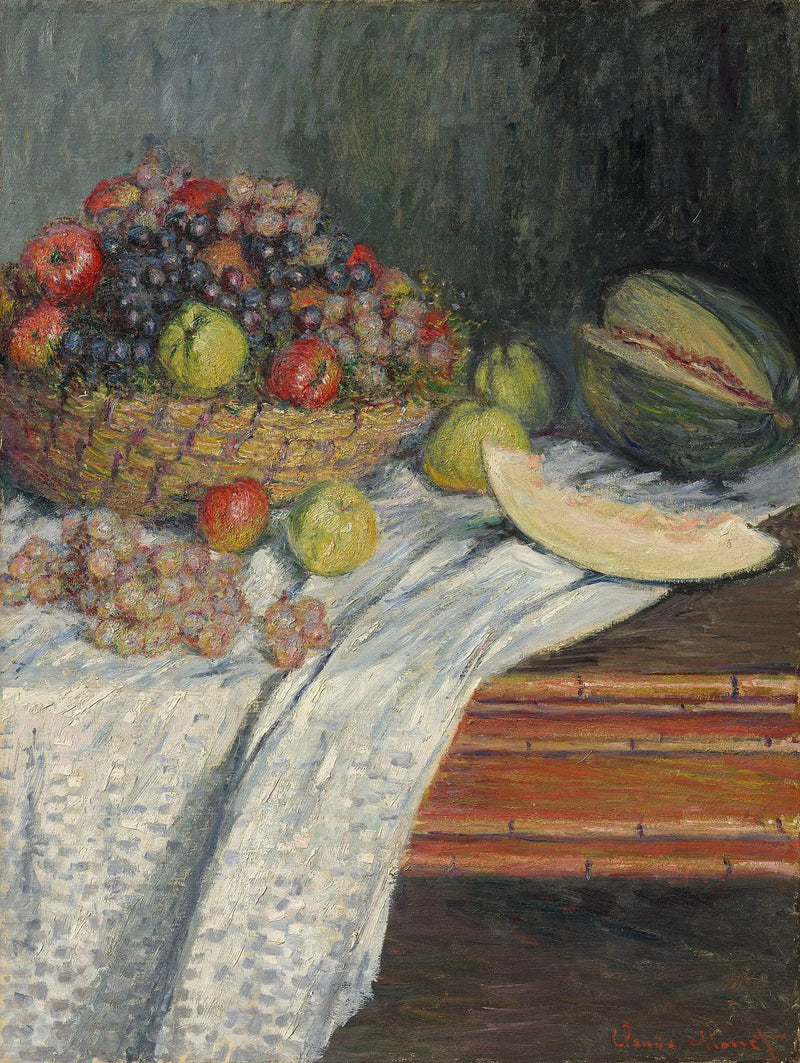 İspanyol Kavunlu Natürmort - Claude Monet
