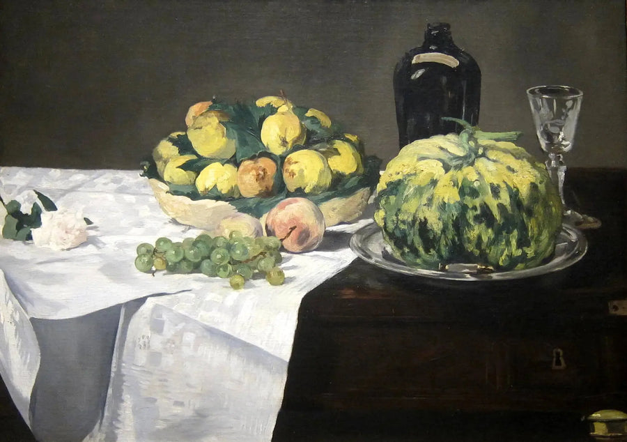 Kavun ve Şeftali ile Natürmort - Édouard Manet