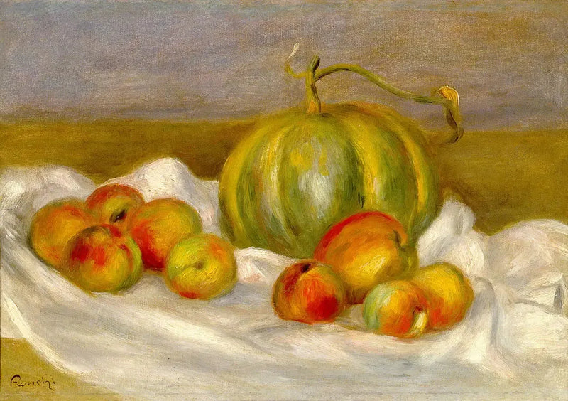 Kavun ve Şeftali ile Natürmort - Pierre-Auguste Renoir