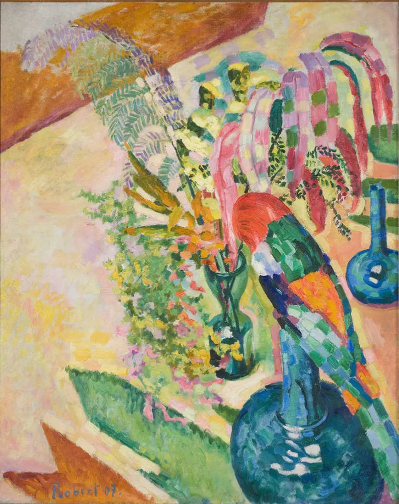 Papağanlı Natürmort - Robert Delaunay