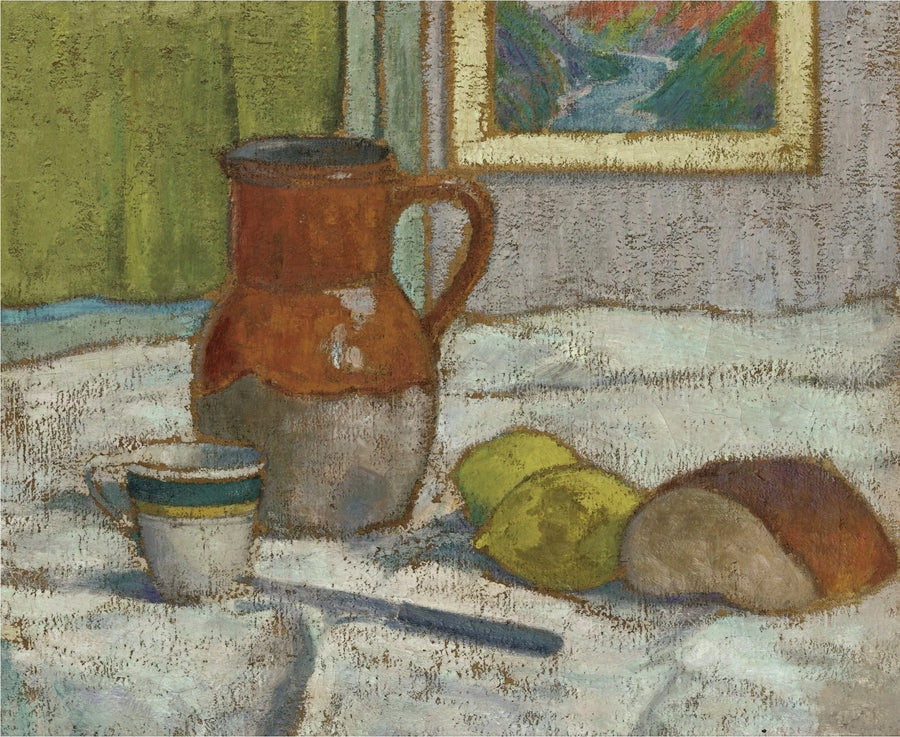 Natürmort, sürahi ve fincan ile - Émile Bernard