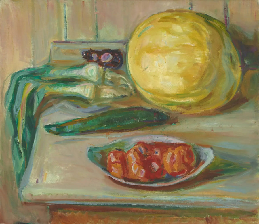 Balkabağı ve Diğer Sebzelerle Natürmort - Edvard Munch