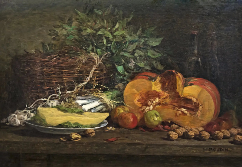 Balkabağı ile Natürmort - Eugène Boudin