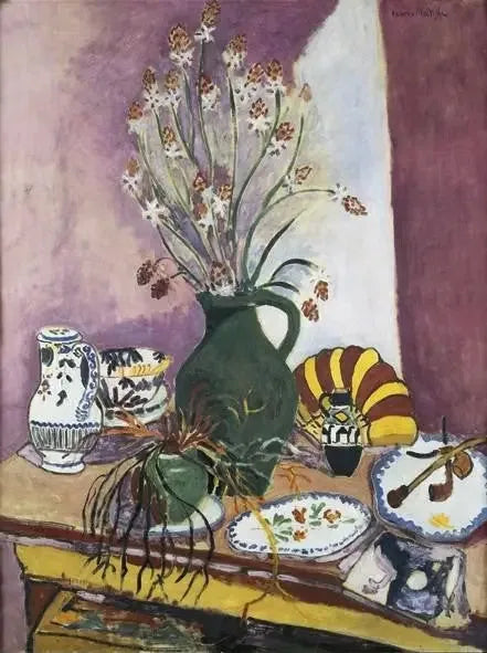 Asphodel Çiçekli Natürmort - Henri Matisse