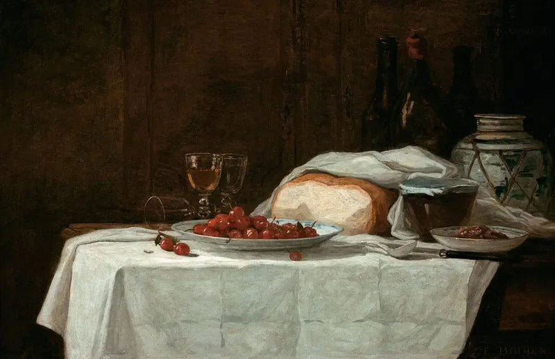 Kirazlı Natürmort - Eugène Boudin