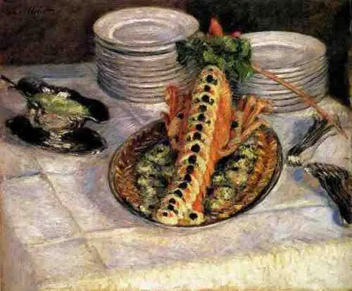 Yengeçli Natürmort - Gustave Caillebotte