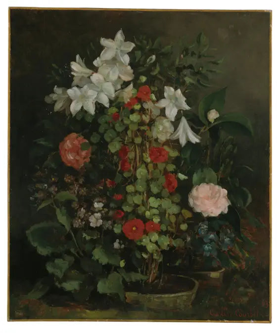 Çiçeklerle Natürmort - Gustave Courbet