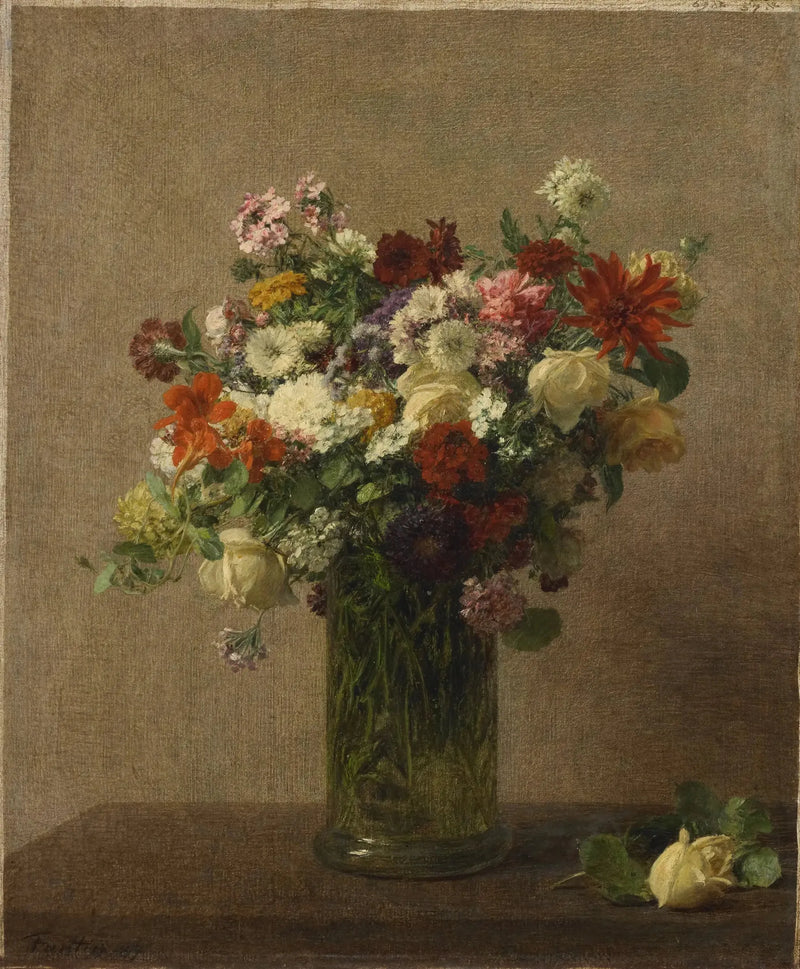 Çiçeklerle Natürmort SK-A-2895 - Henri Fantin-Latour