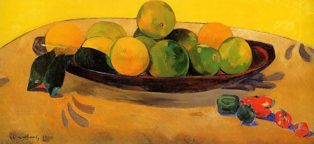 Nature morte aux fruits et piments - Paul Gauguin image 1 reproduction de peinture à l’huile