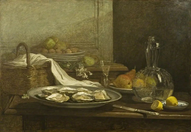 İstiridye ile Natürmort - Eugène Boudin